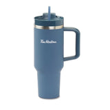 Tim Hortons 40oz Navy Stainless Steel Tumbler with Handle and Straw
