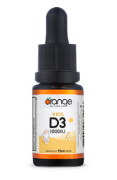 Orange Naturals - Kids D3 Drops 1000IU, 15ml 450 Servings - Helps in the Development and Maintenance of Bones and Teeth - Formulated with Medium Chain Triglyceride (MCT) Oil for Enhanced Absorption