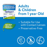 Boiron Optique 1, Eye drops used to relieve minor eye irritations such as dry, itchy or red burning eyes due to allergies or computer eye strain. 30 unit-doses