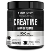Jacked Factory Creatine Monohydrate Powder 150g - Canadian-Owned Informed Choice Certified Supplement for Increased Muscle Mass*, Improved Strength, Power, & Performance** - 30 Servings, Unflavored