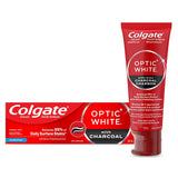 Colgate Optic White with Charcoal Toothpaste, Cool Mint Paste, 90 mL