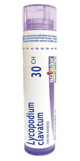 Boiron Lycopodium clavatum 30ch,Homeopathic medicine. Each tube contains 4 g (approximately 80 pellets)