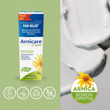Boiron Arnicare Cream 120g, for the relief of muscle and joint pain. Eases resorption of bruises, contusions, and infl ammatory oedema caused by falls, blows, blunt injury or surgery. Adults and children from 2 years old.