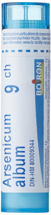 Boiron Arsenicum album 9ch,Homeopathic medicine. Each tube contains 4 g (approximately 80 pellets)