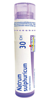 Boiron Natrum sulfuratum 30ch,Homeopathic medicine. Each tube contains 4 g (approximately 80 pellets)