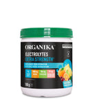 Organika Canadian-Made Electrolytes Extra-Strength Powder, NSF Certified, Fruit Punch Flavour, 1000 mg Sodium, Sugar-Free Hydration & Recovery, 180 g, 30 Servings