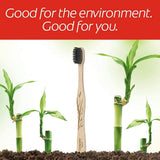 Colgate Bamboo Charcoal Full Size Toothbrush (1 Pack)- BPA Free, Floss-Tip, Charcoal Infused, Soft Bristle Toothbrush for Adults & Kids, Premium Eco-Friendly Oral Care