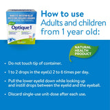 Boiron Optique 1, Eye drops used to relieve minor eye irritations such as dry, itchy or red burning eyes due to allergies or computer eye strain. 30 unit-doses