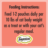 TEMPTATIONS Cat Treats, Adult Creamy Puree Lickables, Salmon, 12g Pouches (44 Pack)
