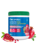 Organika Electrolytes Focus - Pomegranate Flavor Electrolytes Powder for Enhanced Concentration, Focus and Cognitive Stamina - Sugar, Coffee-Free Hydration - 180g - 30 servings