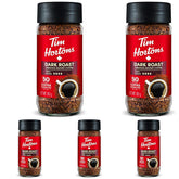 Tim Hortons Dark Roast Instant Coffee, 100% Colombian, 100 g (Pack of 5)