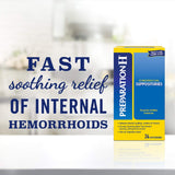 Preparation H Multi-Symptom Hemorrhoid Treatment Suppositories with Bio-Dyne, 24-Count