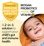 BioGaia Probiotic Drops with 400IU of Vit.D | 10mL BioGaia Immune & Gut Health | 50 Day Supply | Promotes The Development of Healthy Immune & Digestive Systems in Infants, Babies & Toddlers