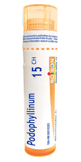 Boiron Podophyllinum 15ch,Homeopathic medicine. Each tube contains 4 g (approximately 80 pellets)