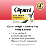 Cepacol Extra Strength, Sucrose Free, Honey Lemon, Sore Throat Lozenges, 16 count