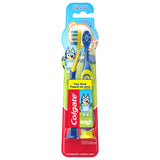 Colgate Kids Full Size Toothbrush (2 Pack) with Extra Soft Bristles for Ages 2 and Up, Toddler Toothbrush Featuring Bluey, Suction Cup for Easy Storage, Gentle for Toddlers