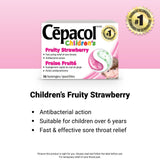 Cepacol Children's Fruity Strawberry, Sore Throat lozenges 36 count