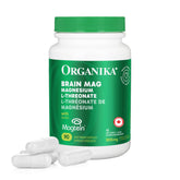 Organika Brain Mag- Magtein Magnesium L-Threonate with Vitamin C and D3 - Supports Cognitive Function, Clinically Studied, 900mg of Magnesium - 90vcaps