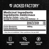 Jacked Factory Creatine Monohydrate Powder 150g - Canadian-Owned Informed Choice Certified Supplement for Increased Muscle Mass*, Improved Strength, Power, & Performance** - 30 Servings, Unflavored