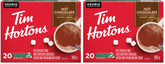 Tim Hortons Hot Chocolate, Recyclable Single Serve Keurig K-Cup Pods, 20 Count (Pack of 2)