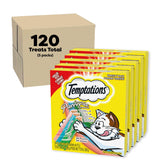 TEMPTATIONS Creamy Puree Adult Lickable Cat Treats, Seafood Variety Pack, Seafood Medley, Salmon, and Tuna Flavours, 120 Pouches