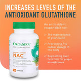 Organika Magnesium L-Threonate- High Absorption to Boost Magnesium Levels- 90vcaps & NAC (N-Acetyl-L-Cysteine) 500mg- Supports Antioxidant Glutathione Levels