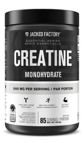Jacked Factory Creatine Monohydrate Powder - Canadian-Owned Informed Choice Certified Supplement for Increased Muscle Mass*, Improved Strength, Power, & Performance** - 85 Servings, Arctic White