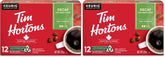 Tim Hortons Decaf Coffee, Single Serve Keurig K-Cup Pods, Medium Roast, 12ct Pack (Pack of 2)