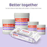 Sudocrem Pure Water Wipes 60 Count - Unscented, Hypoallergenic, Plant-Based Baby Wipes, 99% Water - Extra Strong and Ultra Soft (Pack of 2)