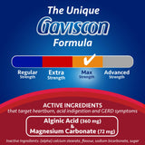 Gaviscon Max Relief Tablets - 100 Count - Chewable Foaming Antacid Tablets for Day and Night Heartburn Relief, Acid Reflux and GERD Relief, Cooling & Refreshing Peppermint - Free of Aluminum & Lactose