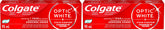 Colgate Optic White Stain Fighter Stain Removal Toothpaste, Clean Mint Paste, 90 mL (Pack of 2)