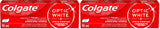 Colgate Optic White Stain Fighter Stain Removal Toothpaste, Clean Mint Paste, 90 mL (Pack of 2)