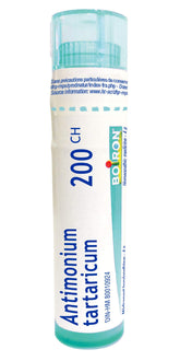 Boiron Antimonium tartaricum 200ch,Homeopathic medicine. Each tube contains 4 g (approximately 80 pellets)