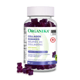 Organika Collagen Gummies with Biotin – 2500 mg Collagen Per Serving for Skin, Hair and Joint Health – Blueberry Bliss Flavour, Easy to Take – 90 Gummies