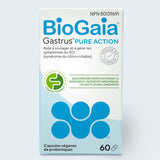 BioGaia Gastrus Pure Action | 60 capsules | For IBS, Gas, and Bloating | Helps reduce significantly abdominal pain & discomfort | FODMAP-friendly formula | Dairy and Gluten Free