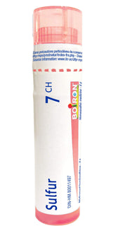 Boiron Sulfur 7ch,Homeopathic medicine. Each tube contains 4 g (approximately 80 pellets)