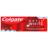 Colgate Optic White Stain Fighter Stain Removal Toothpaste, Clean Mint Paste, 90 mL (Pack of 2)