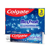 Colgate MaxFresh Cool Mint Gel Toothpaste - Fluoride Whitening Formula with Enamel Protection for a Fresh Clean Smile - Dentifrice for Daily Oral Care 150ml, 3 pack
