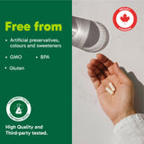 Organika Canadian-Made Mind Calm- with Magnesium Bisglycinate, L-Theanine, GABA, Inositol- Promotes Relaxation and Calm without Drowsiness- 120vcaps