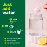 Organika Canadian-Made Electrolytes Powder with Vitamin C & Prebiotic Fibre - Sugar-Free Hydration Drink Mix - Pink Lemonade - 210 g - 60 servings