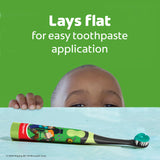 Colgate Kids Battery Powered Minecraft Toothbrush, Extra Soft Kids Battery Toothbrush with 1 AA Battery Included, Made for Ages 3 and Up, Features Easy On and Off Switch, Flat Lay Handle, 1 Count