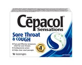 Cepacol Sensations, Fast and Effective Relief for Sore Throats, Cough, 16 Count