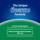 Gaviscon Anti Nausea Ginger Capsules - 18 Count - Tablets for Nausea Relief & Digestion Support, Natural Ginger - Free of Aluminum, Lactose and Gluten
