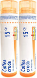 Boiron Coffea cruda 15ch,Homeopathic medicine. Each tube contains 4 g (approximately 80 pellets) (Pack of 2)