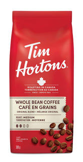 Tim Hortons Original Coffee, Whole Bean Bag, Medium Roast, 300g