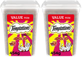 TEMPTATIONS Mix-Ups Cat Treats, (Chicken, Turkey & Beef Flavour), 454g Tub (Pack of 2)