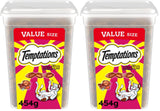 TEMPTATIONS Mix-Ups Cat Treats, (Chicken, Turkey & Beef Flavour), 454g Tub (Pack of 2)