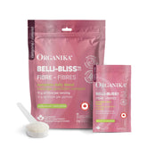 Organika Canadian-Made Belli Bliss Fibre | High Fibre Blend, 4 Diverse Sources of Fibre | Supports Digestive Health, Constipation Relief, Weight Control - Unflavoured, 10 x 14g sachets