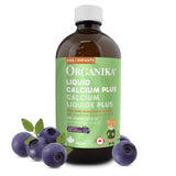Organika Kids Liquid Calcium Plus- with Vitamins D3 and K2- Healthy Bone and Teeth Development- Mixed Berry Flavour- 450ml