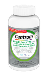 Centrum Adult Select Essentials Mulitvitamins/Minerals Supplement for Men & Women 50 Plus, 250 Tablets